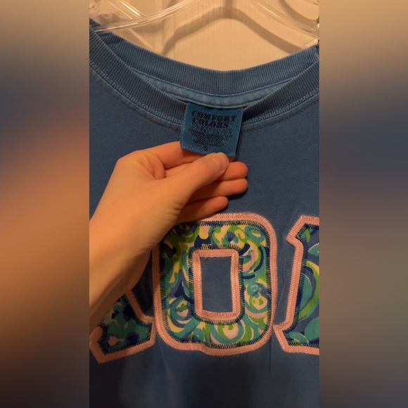 Comfort Colors stitched AOII long sleeve tshirt - Picture 2 of 2